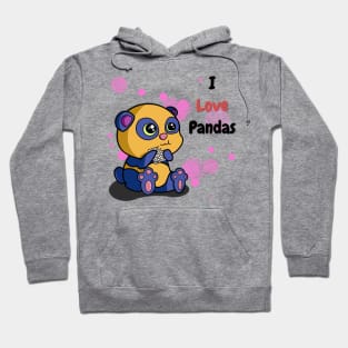 I Love Pandas | Python Dawn Black Hoodie